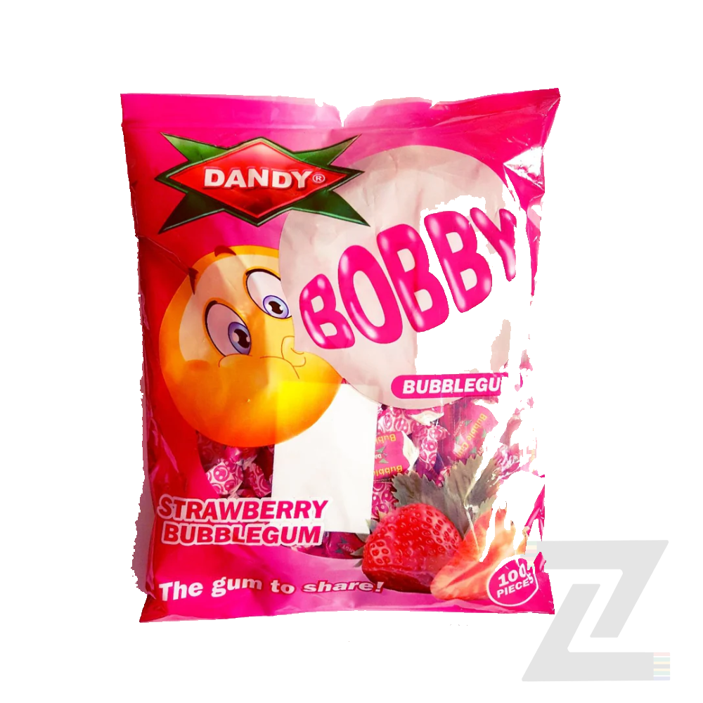 Dandy Strawberry Bubblegum (Red) - 100 pieces